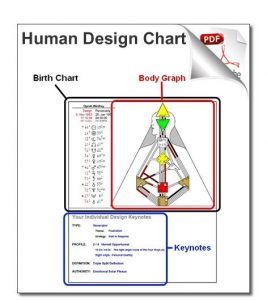 human design chart paper curl